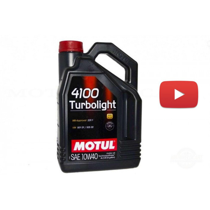 Масло   автомобильное, 5л   (синтетика, 10W-40, 4100 TURBOLIGHT)   MOTUL   (#100357), шт