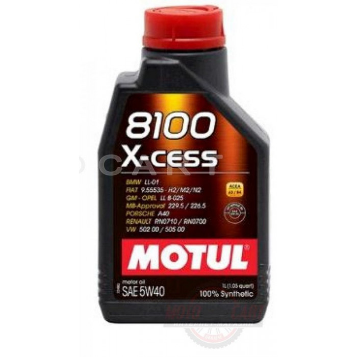 Масло автомобильное, 1л   (синтетика, 5W-40, 8100 X-CESS)   MOTUL   (#102784), шт