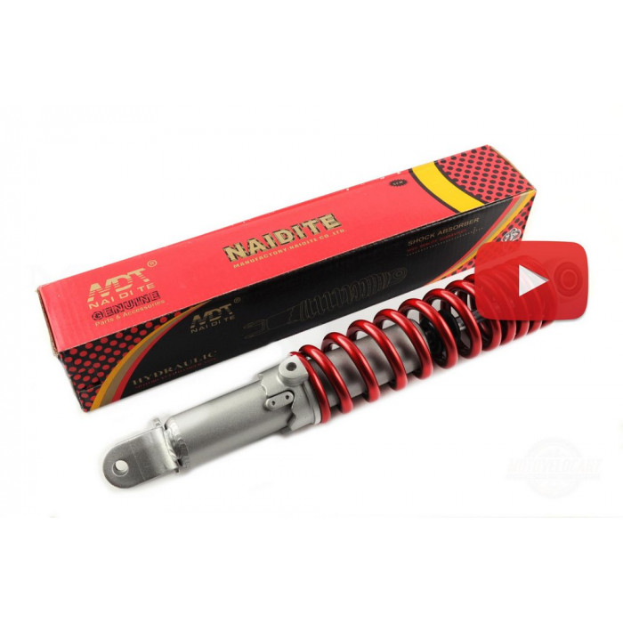Амортизатор   GY6, DIO ZX   310mm, регулируемый   (красный)    NDT, шт