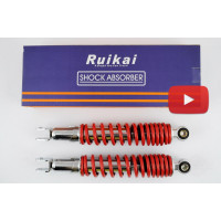 Амортизаторы (пара)   GY6, DIO ZX   310mm, регулируемые   (красные)   RUIKAI, пара