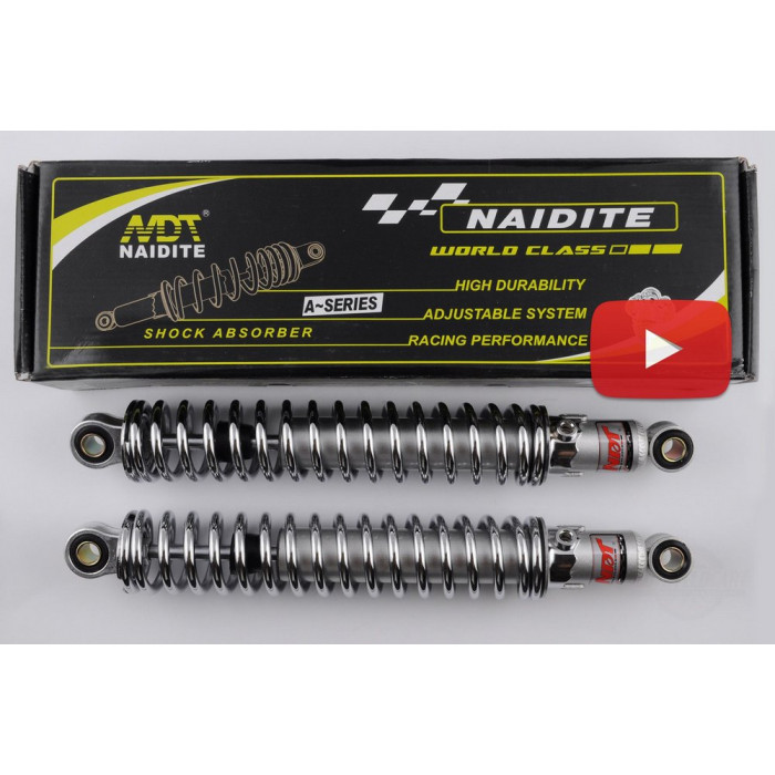 Амортизаторы (пара)   МИНСК   345mm, регулируемые   (хром)   NDT, пара