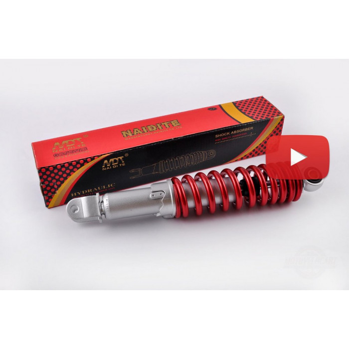 Амортизатор   GY6, DIO, LEAD   290mm, регулируемый   (красный металлик)   NDT, шт