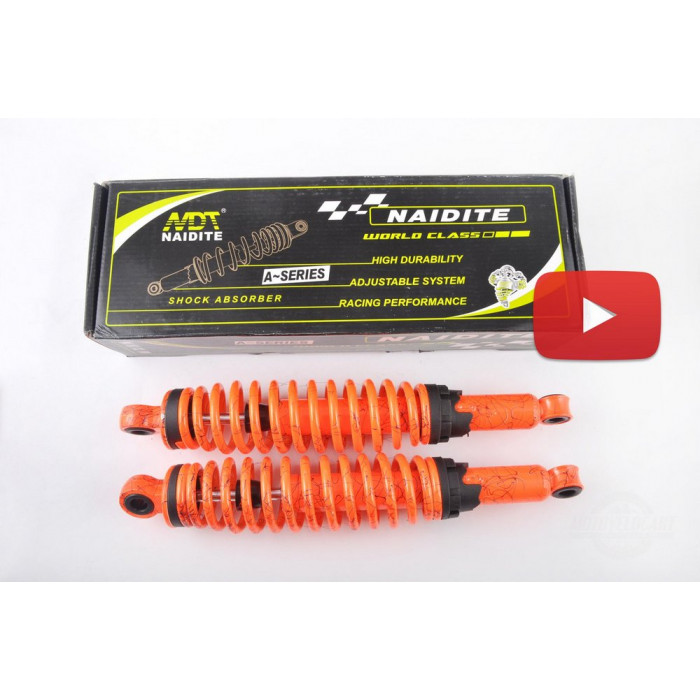 Амортизаторы (пара)   Delta   340mm, регулируемые   (оранжевые +паутина)   NDT, пара