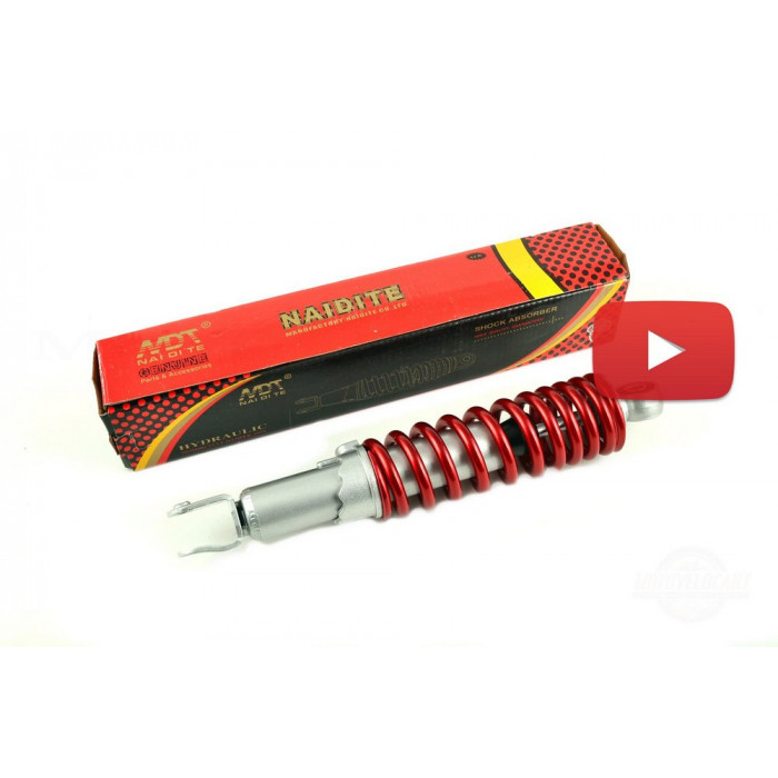 Амортизатор   GY6   340mm, регулируемый   (красный металлик)   NDT, шт