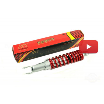 Амортизатор GY6, DIO ZX 310mm, регулируемый (красный металлик) NDT, шт Амортизатор GY6, DIO ZX 310mm, регулируемый (красный металлик) NDT, шт