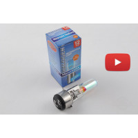 Лампа BA20D (2 уса)   12V 35W/35W   (хамелеон розовый)   BEST   (mod:A), шт
