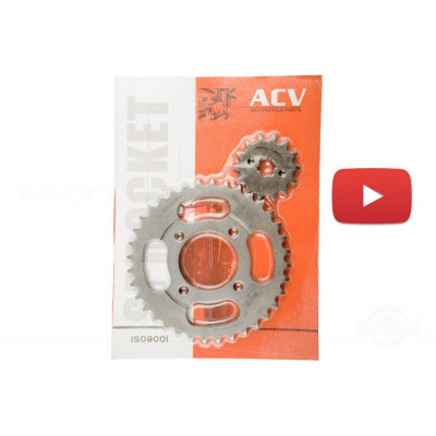Звезды трансмиссии (пара)   Delta   420-14T + 420-41T    (сталь 45)   ACV, пара