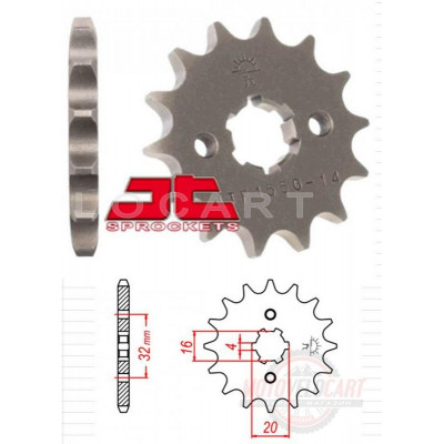 Звезда трансмиссии (передняя) Delta 428-14T JT SPROCKET #JTF1550.14, шт Звезда трансмиссии (передняя) Delta 428-14T JT SPROCKET #JTF1550.14, шт