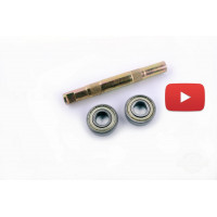 Ось каретки велосипедная   (клин)   (L-145mm) (+ 2 подшипника 6203-ZZ)   (mod:МИНСК)   YAT, компл.