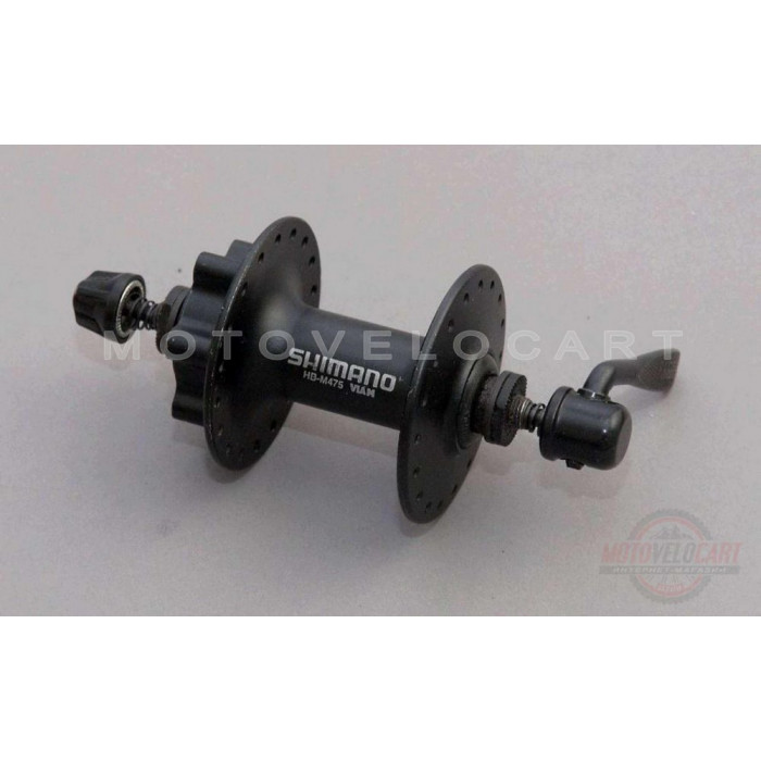 Втулка переднего колеса велосипеда   (в сборе, 36 спиц, под диск)   Shimano FH HB-M475   KL, компл.
