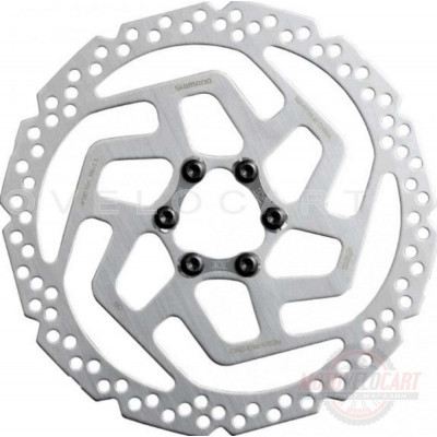 Диск тормозной велосипедный (?160mm, на 6 болтов) Shimano SM-RT26 S KL, шт Диск тормозной велосипедный (?160mm, на 6 болтов) Shimano SM-RT26 S KL, шт