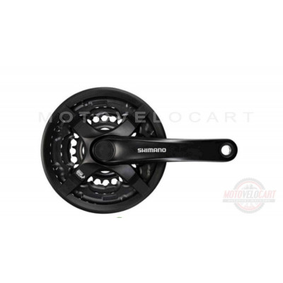 Звезды велосипедные (передние)   24/34/42T   (+2 шатуна L-170mm, квадрат, черные, с защи   SAMAX   (Тайвань)   KL, компл.