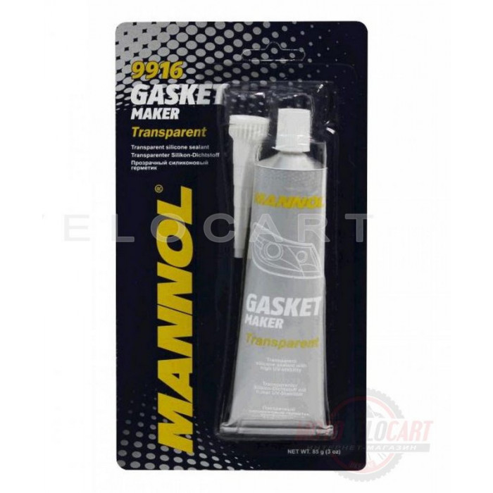 Герметик   85г   (силиконовый, вулканизирующийся)   (9916 Gasket Maker Transparent)   MANNOL, шт
