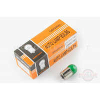 Лампа G18 (поворот, габарит) 12V 10W (зеленая) "ORANGE BOX" Лампа G18 (поворот, габарит) 12V 10W (зеленая) "ORANGE BOX"