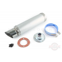 Глушитель (тюнинг) 235*88mm, креп. ?48mm (нержавейка, овал, хром, прямоток)