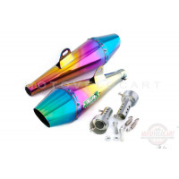 Глушитель (тюнинг) 340mm (нержавейка, сопло, радуга, прямоток mod:3) 118 Глушитель (тюнинг) 340mm (нержавейка, сопло, радуга, прямоток mod:3) 118