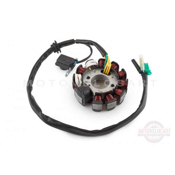 Статор генератора   4T GY6 125/150   (10+1 катушек)   EVO, шт