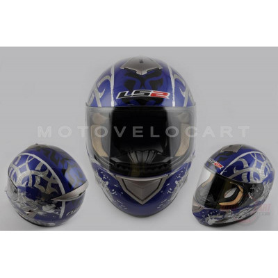 Шлем-интеграл (mod:366) (size:XL, синий) "LS-2" Шлем-интеграл (mod:366) (size:XL, синий) "LS-2"
