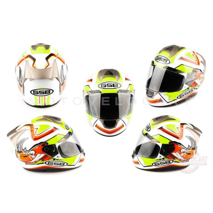 Шлем-интеграл "GSB" (mod:G346) (size:XL, белый)