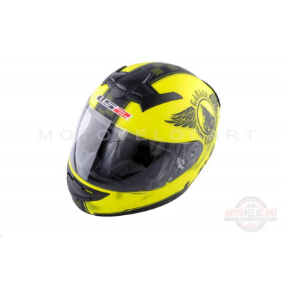 Шлем-интеграл "LS-2" (mod:FF352) (size:XL, лимонный, FAN)