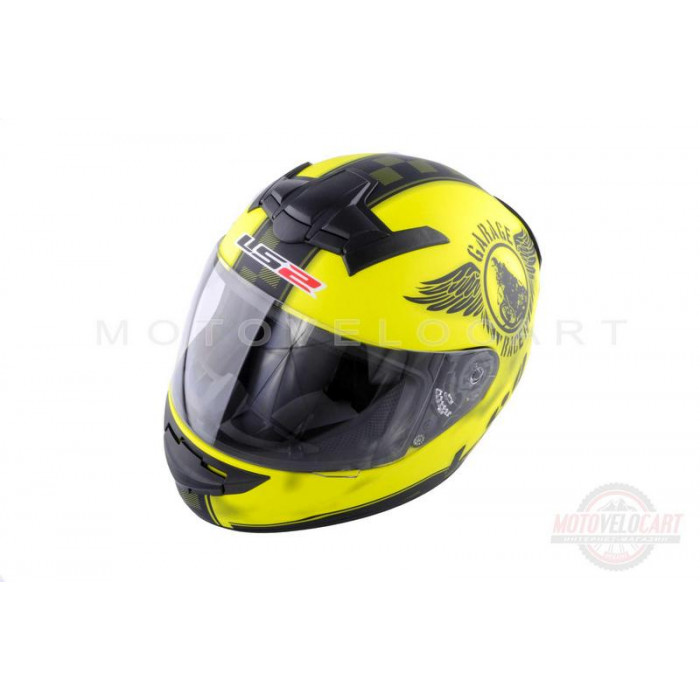 Шлем-интеграл "LS-2" (mod:FF352) (size:XL, лимонный, FAN)