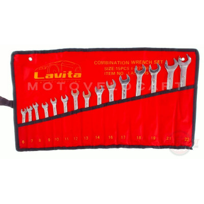 Набор комбинированых ключей в сумке   15шт   (6-22mm)   LAVITA, шт