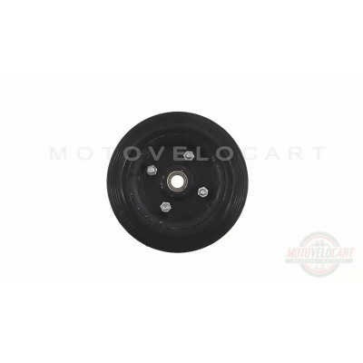 Колесо для тачек и платформ (литая резина)   (180/50- 100mm, под ось 17mm) (1 подшипник, 4 болта)   MRHD, шт
