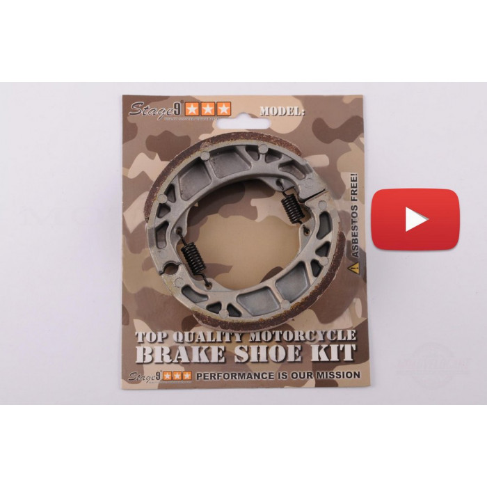 Колодки тормозные (барабан)   4T GY6 50-150   (10/12 колесо)   STAGE-9, пара