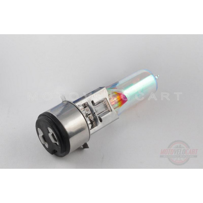 Лампа BA20D (2 уса)   12V 18W/18W   (хамелеон розовый)   YWL