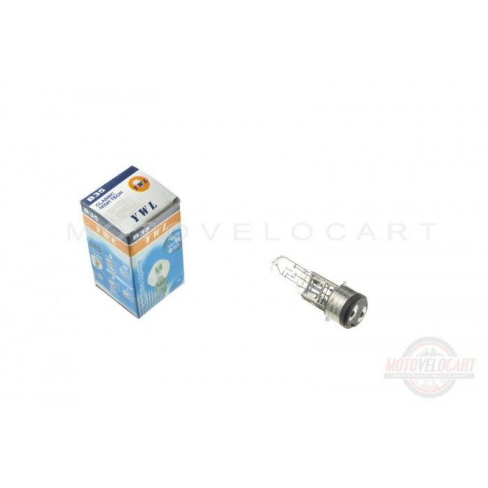 Лампа BA20D (2 уса)   12V 50W/50W   (белая)   YWL