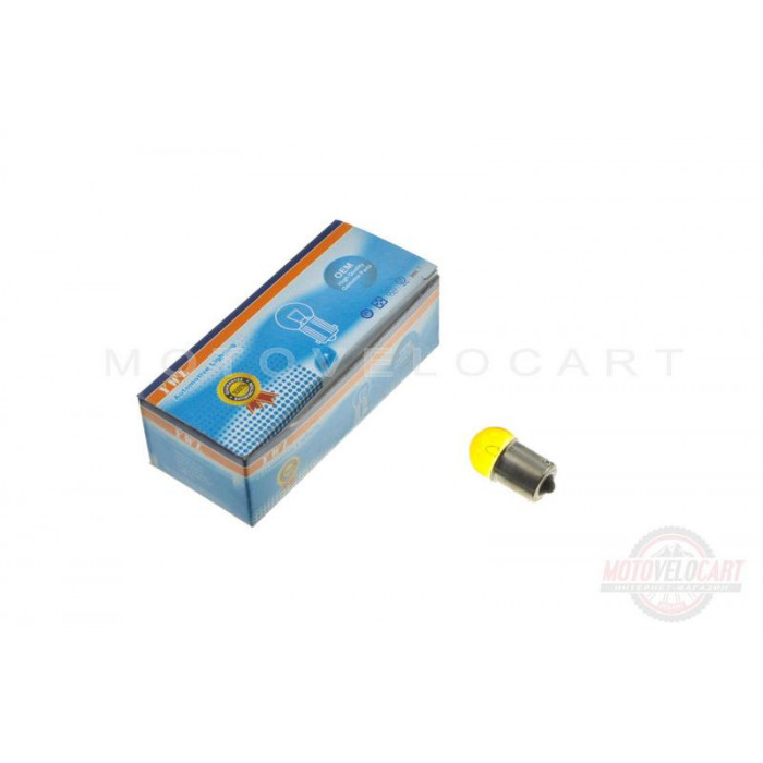 Лампа G18 (поворот, габарит)   12V 10W   (желтая)   YWL