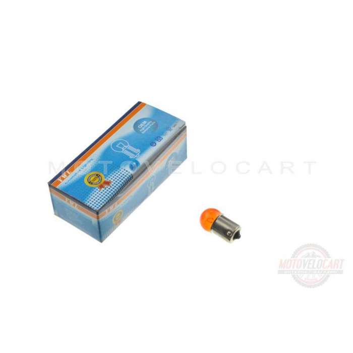 Лампа G18 (поворот, габарит)   12V 5W   (двухконтактная, красная)   YWL