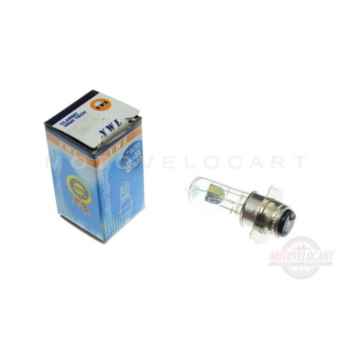 Лампа P15D-25-3 (3 уса)   12V 18W/18W   (хамелеон розовый)   YWL