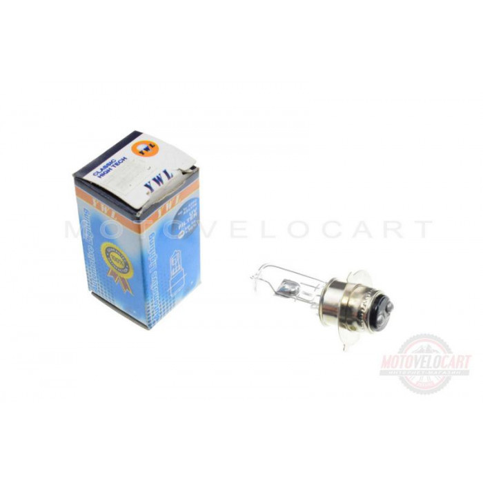 Лампа P15D-25-3 (3 уса)   12V 35W/35W   (белая)   YWL