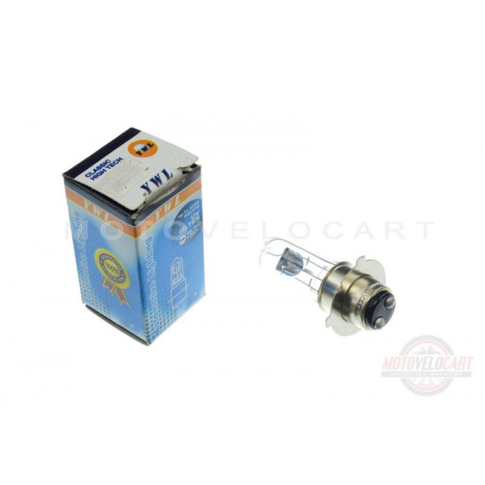 Лампа P15D-25-3 (3 уса)   12V 50W/50W   (белая)   YWL