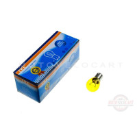 Лампа S25 (двухконтактная) 12V 21W/5W (стоп, габарит) (желтая) YWL Лампа S25 (двухконтактная) 12V 21W/5W (стоп, габарит) (желтая) YWL