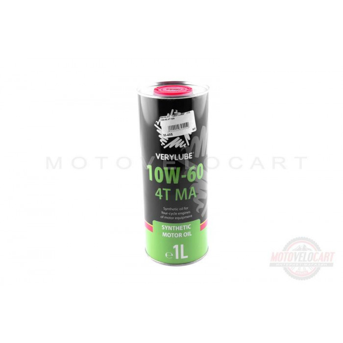 Масло   4T, 1л   (10W-60 4T MA)   "VERYLUBE"