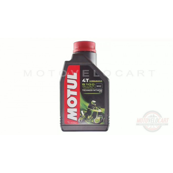 Масло   4T, 1л   (полусинтетика, 15W-50, 5100, API SL/SJ/SH/SG)   MOTUL   (#104080), шт