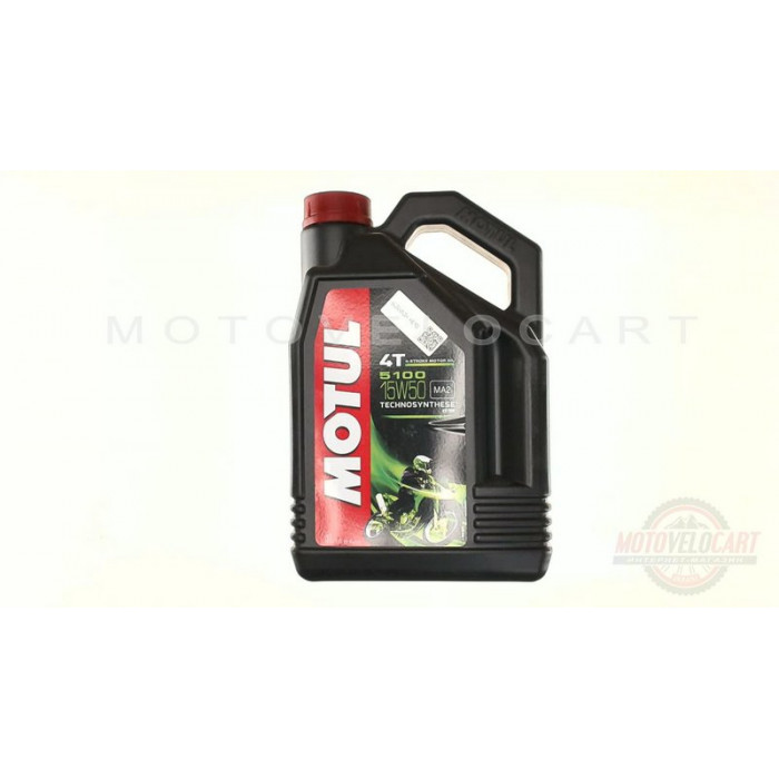 Масло   4T, 4л   (полусинтетика, 15W-50, 5100, API SL/SJ/SH/SG)   MOTUL   (#104083), шт