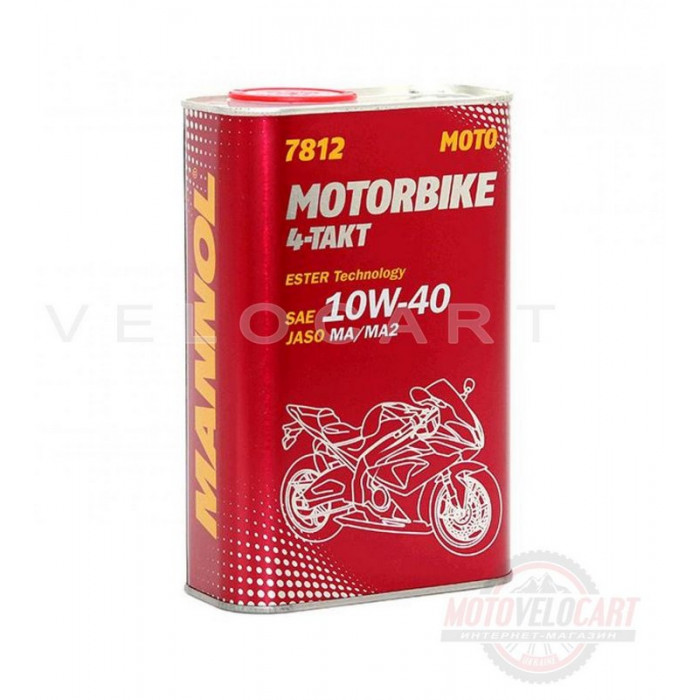 Масло   4T, 1л   ж/б   (SAE 10W-40, 7812 Motorbike 4-Takt API SL)   MANNOL, шт