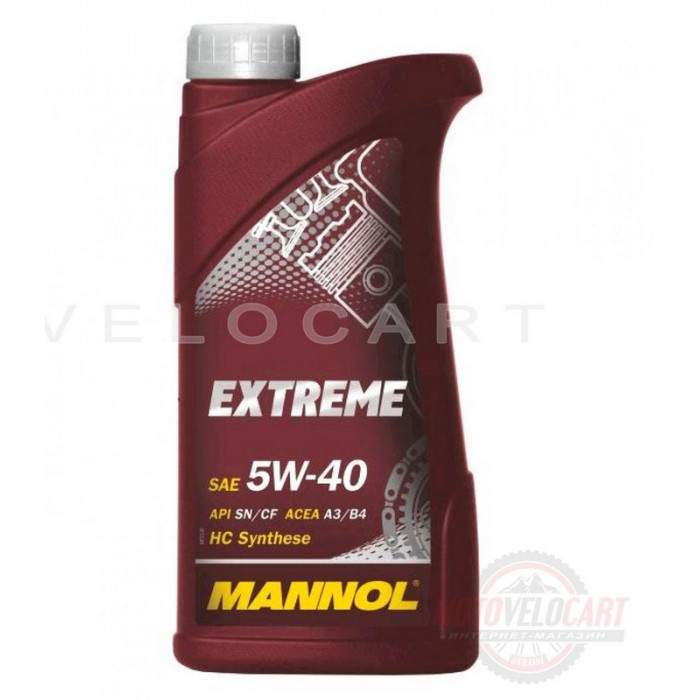 Масло   4T, 1л   (SAE 5W-40, синтетика, Extreme 5W-40 API SN/CF)   MANNOL, шт