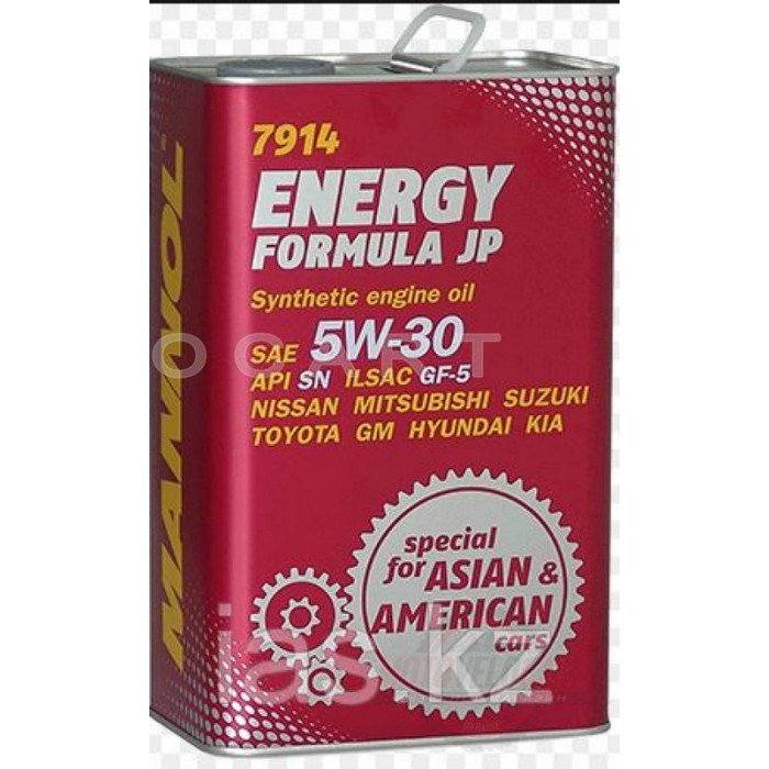Масло   автомобильное, 1л   ж/б   (SAE 5W-30, синтетика, Energy Formula JP API SL)   MANNOL, шт