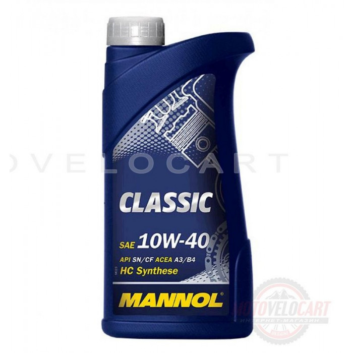 Масло   4T, 1л   (SAE 10W-40, синтетика, Classic API SN/SM/CF)   MANNOL, шт
