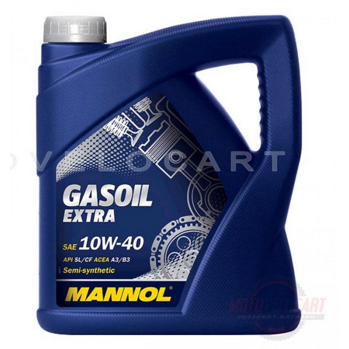 Масло   автомобильное, 4л   (SAE 10W-40, полусинтетика, Gasoil Extra API SL/CF)   MANNOL, шт