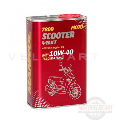 Масло 4T, 1л ж/б (SAE 10W-40, 7809 Scooter 4-Takt API SL) MANNOL, шт Масло 4T, 1л ж/б (SAE 10W-40, 7809 Scooter 4-Takt API SL) MANNOL, шт