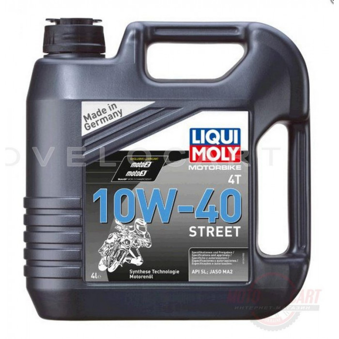 Масло   4T, 4л   (полусинтетика, 10W-40, STREET)   LIQUI MOLY   #7512, шт