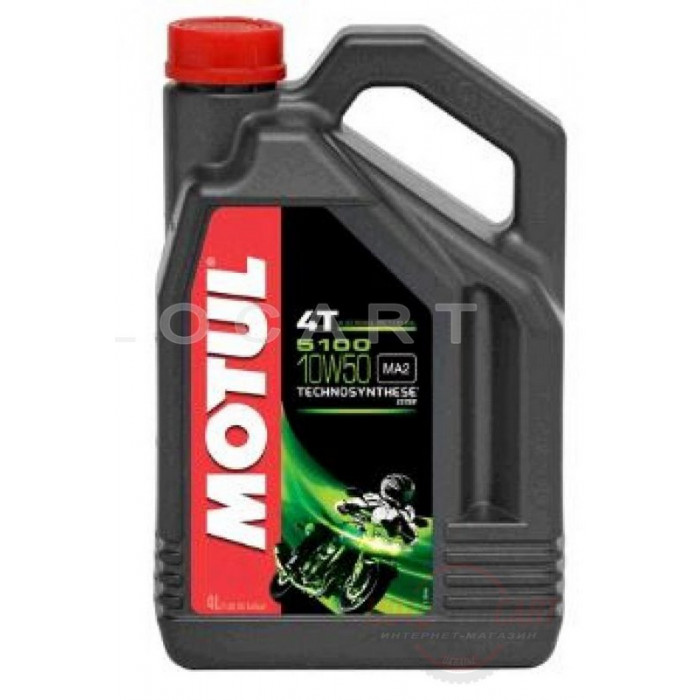 Масло   4T, 4л   (полусинтетика, 10W-50, 5100, API SL/SJ/SH/SG)   MOTUL   (#104076), шт