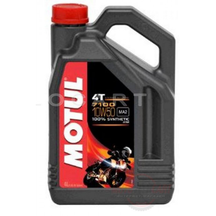 Масло   4T, 4л   (синтетика, 10W-50, 7100, API SL/SJ/SH/SG)   MOTUL   (#104098), шт