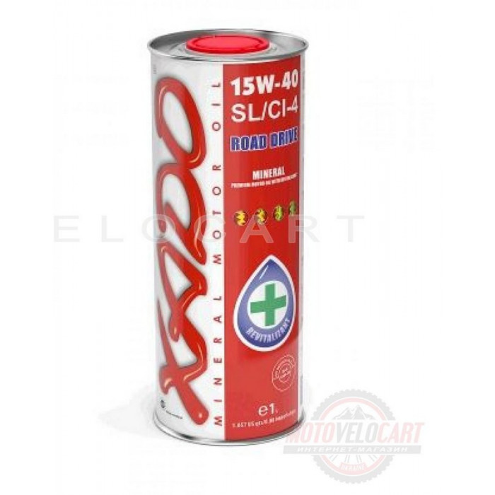 Масло   4T, 1л   (минеральное. 15W-40, Atomic OIL SL/SI-4, Road Drive)   (25113)   ХАДО, шт