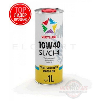 Масло   4T, 1л   (полусинтетика, 10W-40 SL/CI-4)   VERYLUBE   (20164)   (#ХАДО), шт